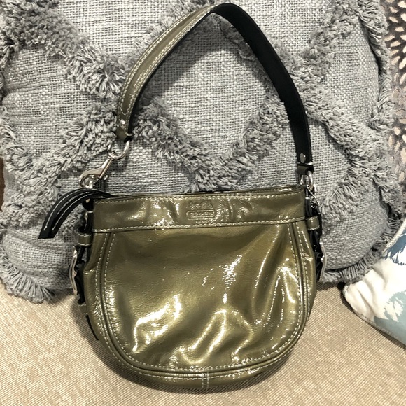 Coach Bags Coach Dark Green Patent Leather Zoe Slouch Hobo Purse